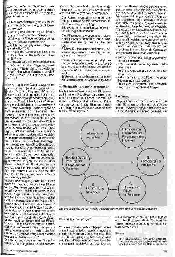 Vorschauseite 2: Der Pflegeprozeß 1. Teil: Der Pflegeprozeß als Problemlösungsverfahren und Beziehungsprozeß