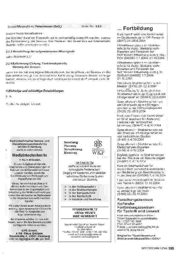 Vorschauseite 3: Messtechnik in der medizinischen Diagnostik Sensor/Messzelle zu: Pulsoximeter