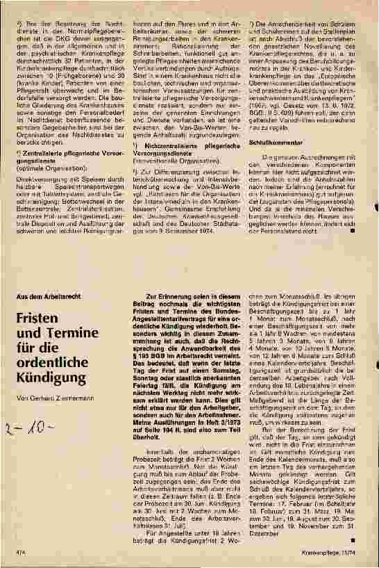 Vorschauseite 1: Fristen und Termine für die ordentliche Kündigung