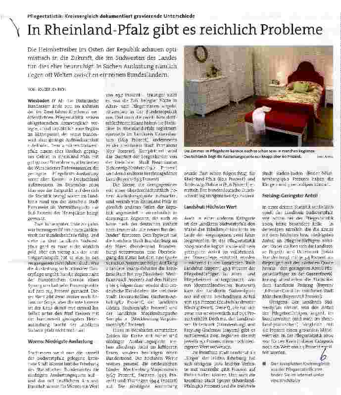 Vorschauseite 1: In Rheinland-Pfalz gibt es reichlich Probleme