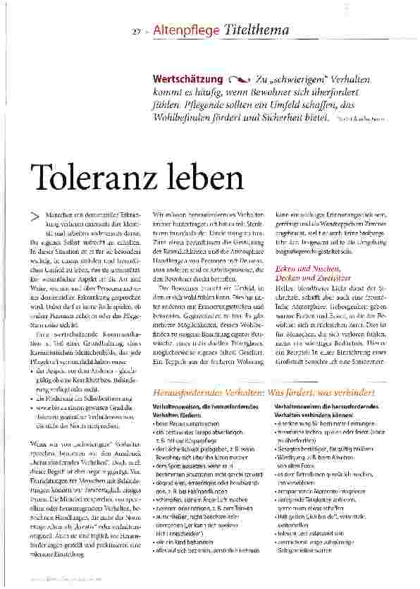 Vorschauseite 2: Toleranz leben