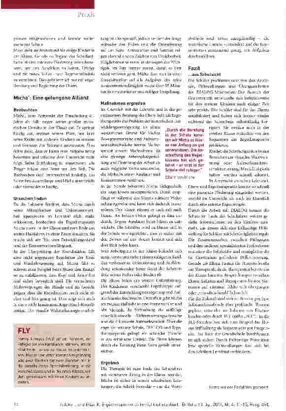 Vorschauseite 4: Ergotherapie im Unterricht ist etabliert