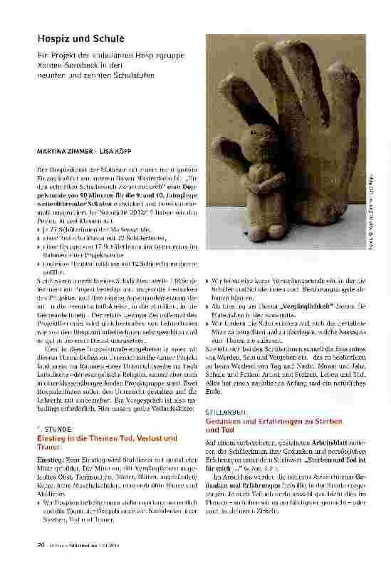 Vorschauseite 1: Hospiz und Schule