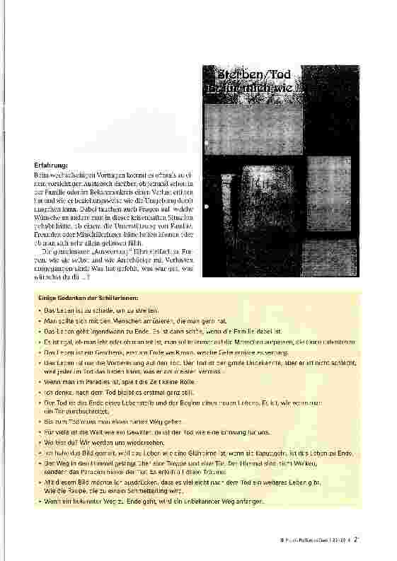 Vorschauseite 2: Hospiz und Schule
