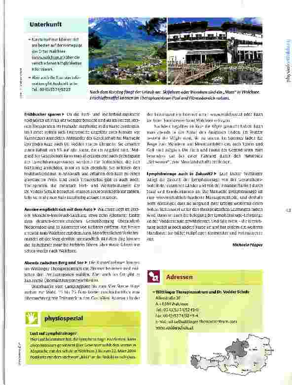Vorschauseite 2: Porträt: Dr. Vodder SchuleLymphdrainage und mehr