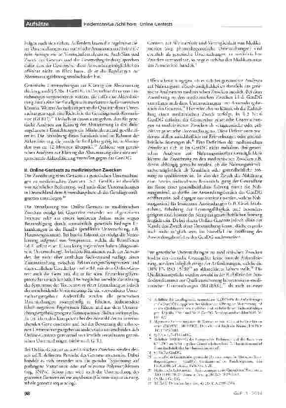 Vorschauseite 3: Online-Gentests - zwischen Selbstbestimmung und Regelungsbedarf
