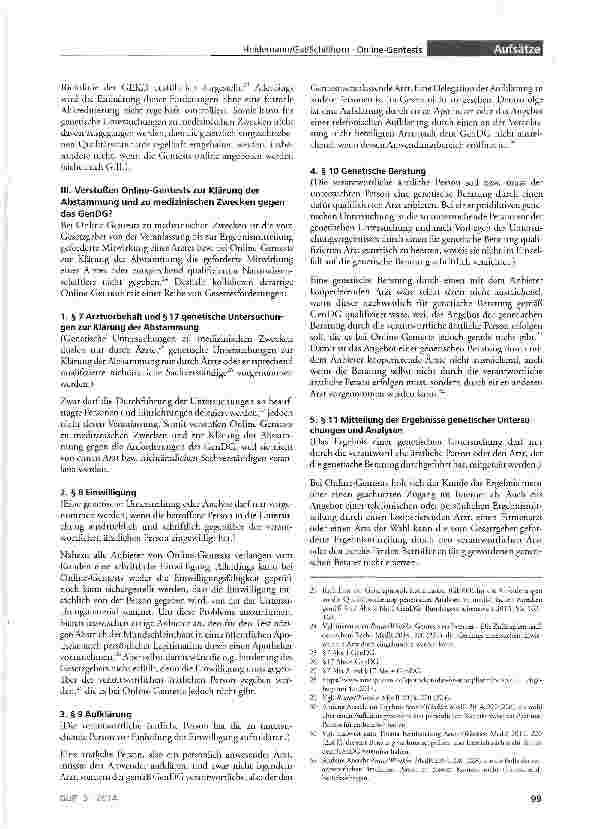 Vorschauseite 4: Online-Gentests - zwischen Selbstbestimmung und Regelungsbedarf