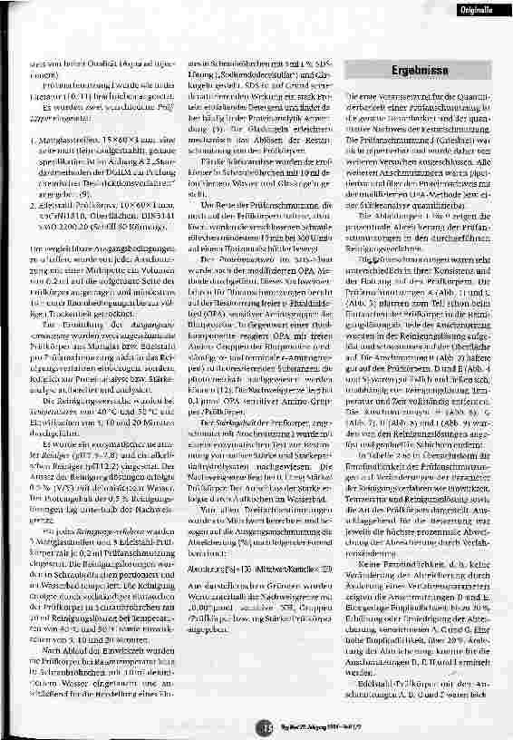 Vorschauseite 3: Analyse unterschiedlicher Prüfanschmutzungen zum Nachweis der Reinigungsleistung