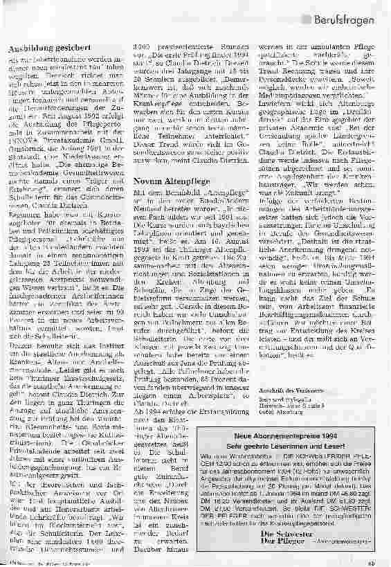 Vorschauseite 2: Pflegeberufe haben Perspektive