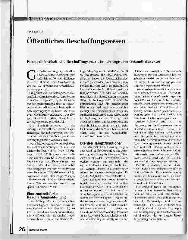 Vorschauseite 1: Öffentliches Beschaffungswesen