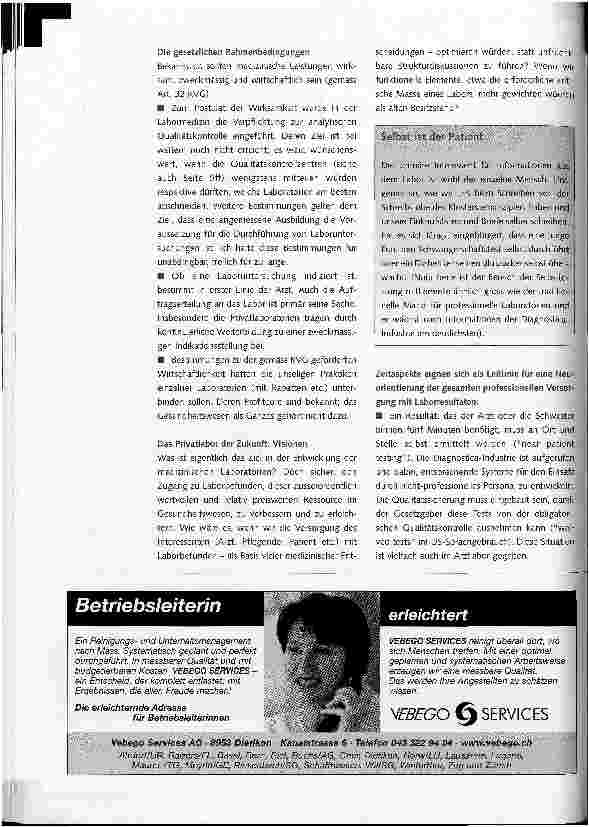 Vorschauseite 2: Welche Rolle spielt das Privatlabor?