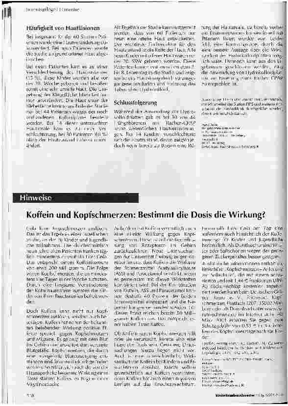 Vorschauseite 4: Einsatz von Hydrokolloidplatten zur hautschonenden Fixierung des nasalen Tubus bei Rachen-CPAP
