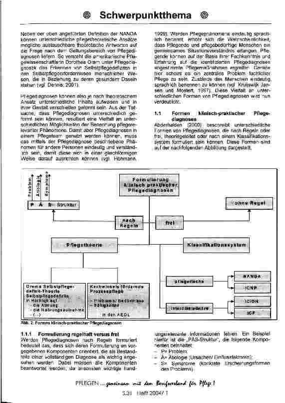 Vorschauseite 3: Pflegediagnosen - mehr als nur Worte?