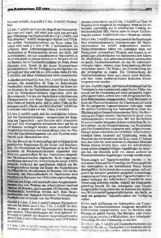 Vorschauseite 4: Hinweise der DKG zum Gesetz zur Vereinheitlichung und Flexibilisierung des Arbeitszeitrechts (Arbeitszeitrechtgesetz - ArbZRG)