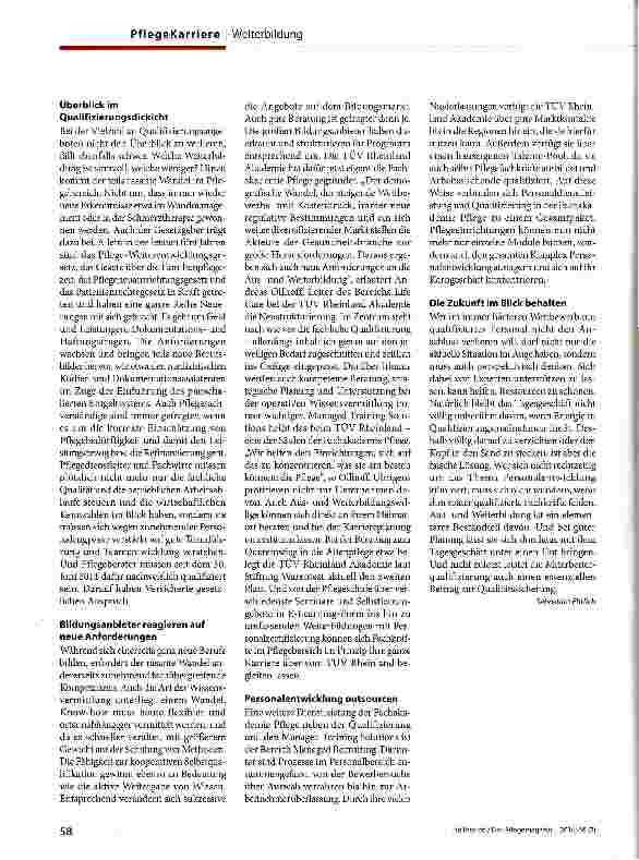 Vorschauseite 2: Qualifizierung ist das A und 0