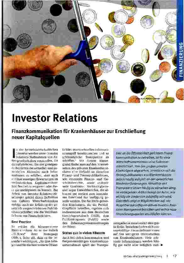 Vorschauseite 1: Investor Relations