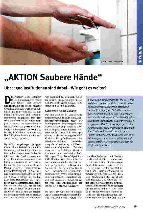 Vorschauseite 1: AKTION Saubere Hände