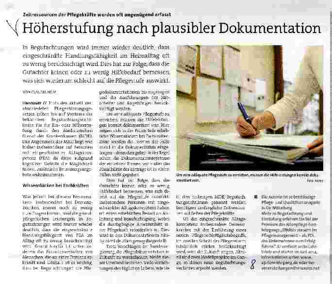 Vorschauseite 1: Höherstufung nach plausibler Dokumentation