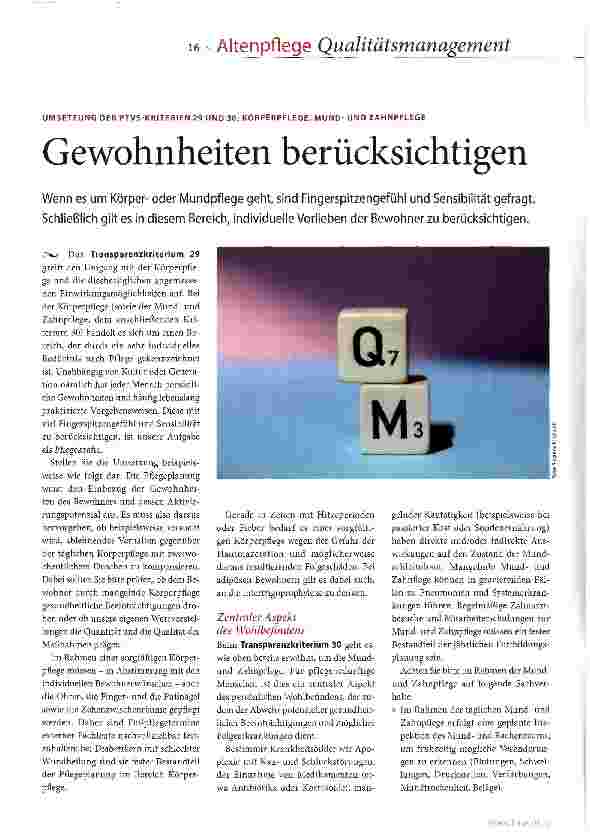 Vorschauseite 1: Gewohnheiten berücksichtigen
