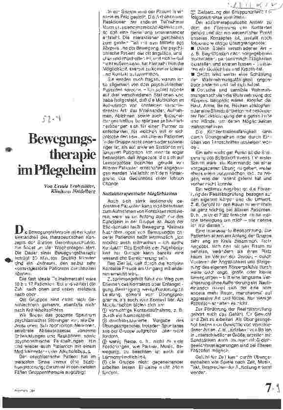 Vorschauseite 1: Bewegungstherapie im Pflegeheim