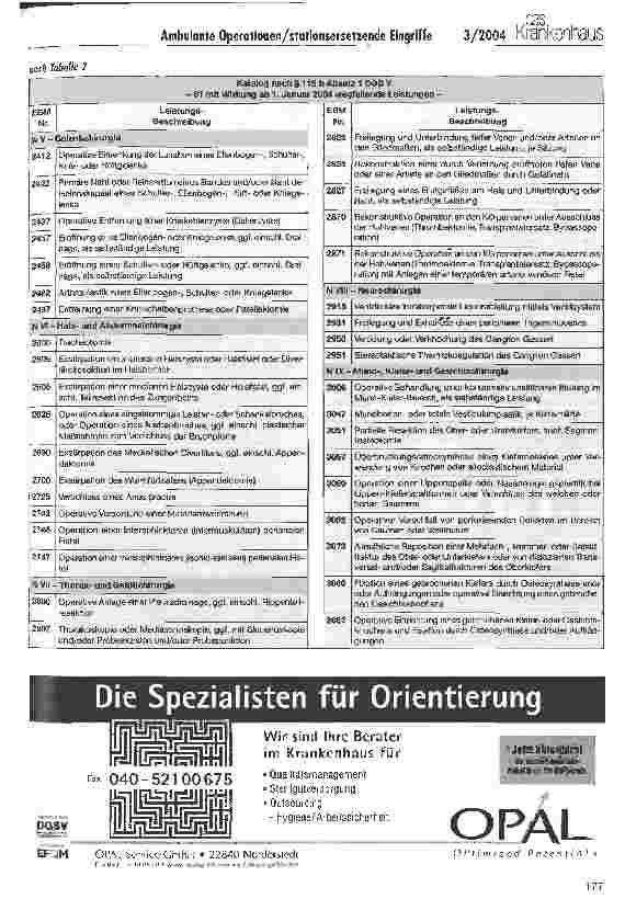Vorschauseite 5: Ambulante Operationen und stationsersetzende Eingriffe im Krankenhaus nach § 115 b SGB V - eine Einstiegshilfe (I)