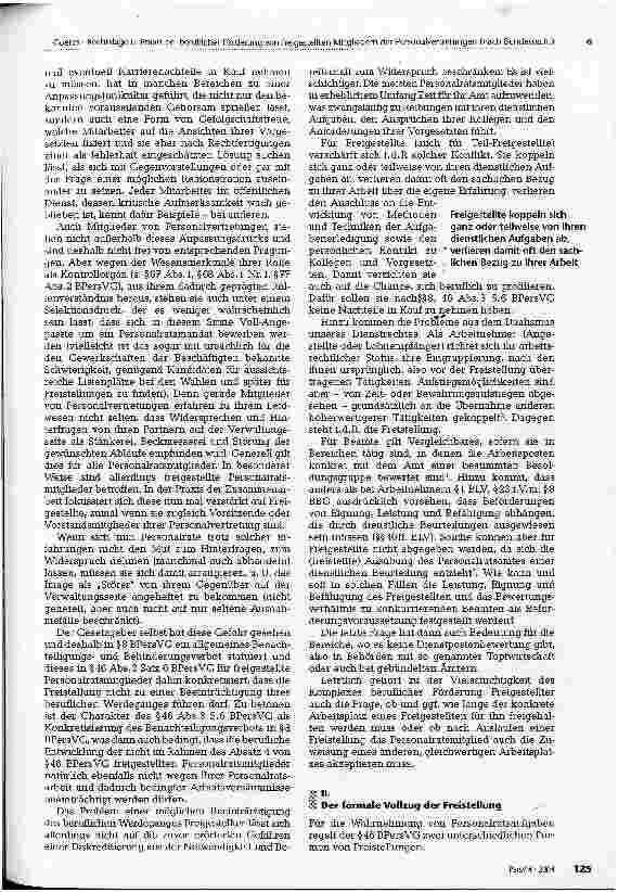 Vorschauseite 2: Die Rechtslage und Praxis bei der beruflichen Förderung von freigestellten Mitgliedern der Personalvertretungen (nach Bundesrecht) Ein Beitrag zur Problematik des § 46 Abs. 3 Satz…