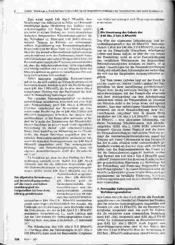 Vorschauseite 3: Die Rechtslage und Praxis bei der beruflichen Förderung von freigestellten Mitgliedern der Personalvertretungen (nach Bundesrecht) Ein Beitrag zur Problematik des § 46 Abs. 3 Satz…