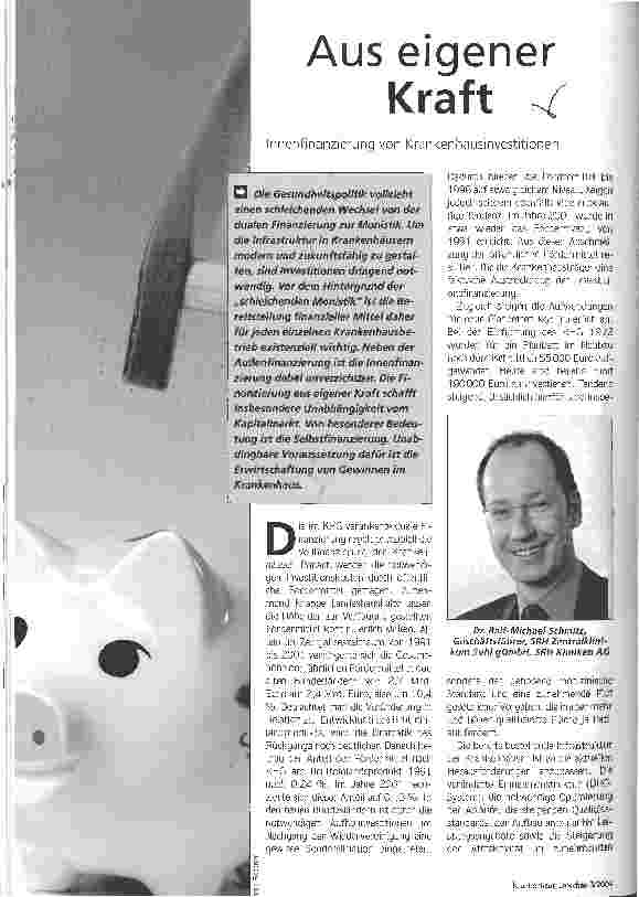 Vorschauseite 1: Aus eigener Kraft Innenfinanzierung von Krankenhausinvestitionen