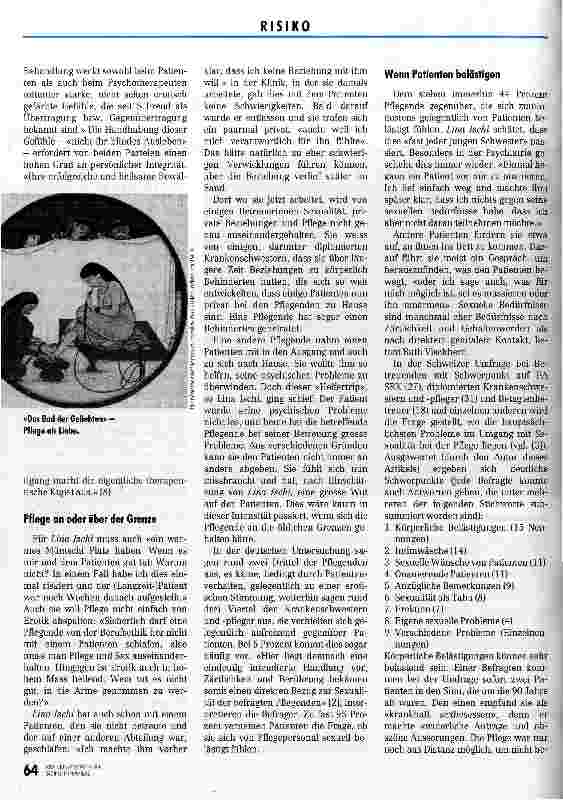 Vorschauseite 3: Sexualität: Ein Beziehungs-Risiko bei Pflegepersonal und Patient Die heilende Wirkung von Eros und Zärtlichkeit