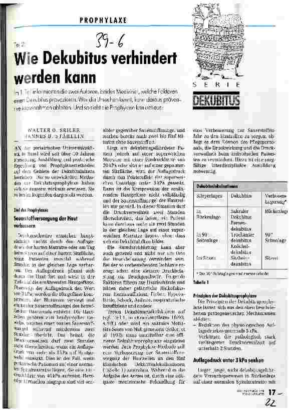 Vorschauseite 1: Wie Dekubitus verhindert werden kann Teil 2
