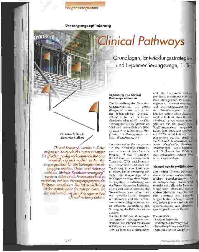 Vorschauseite 1: Clinical Pathways Teil 1