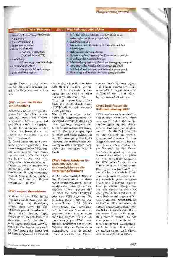 Vorschauseite 4: Clinical Pathways Teil 1