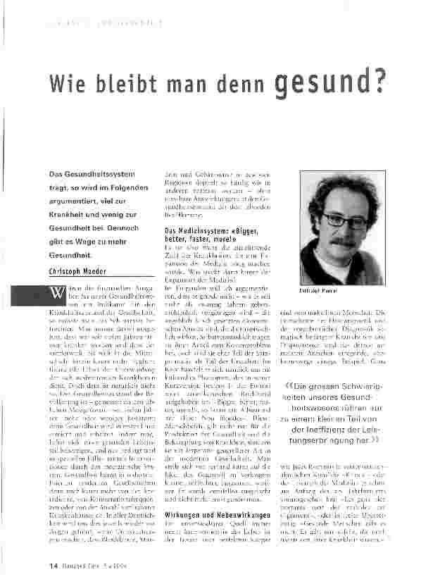 Vorschauseite 1: Wie bleibt man denn gesund?
