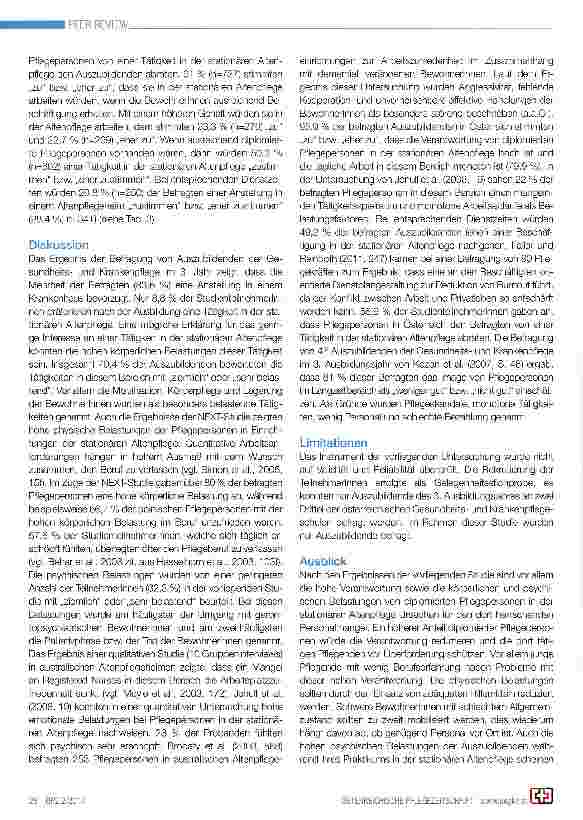 Vorschauseite 5: Perspektive stationäre Altenpflege -Sicht von Auszubildenden der Gesundheitsund Krankenpflege in Österreich