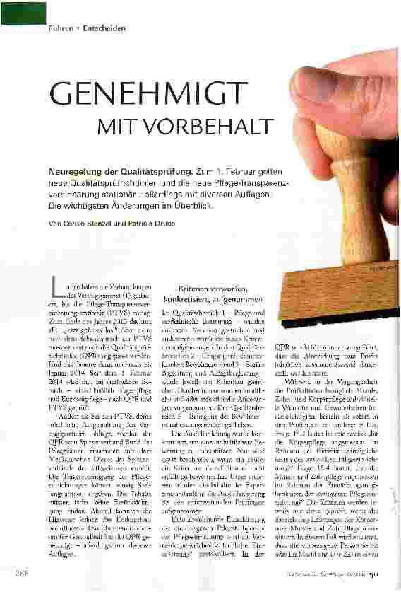 Vorschauseite 1: GENEHMIGT MIT VORBEHALT