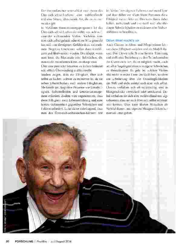 Vorschauseite 2: Humor als Stärke im Alter Zur Fähigkeit, über sich selbst lachen zu können