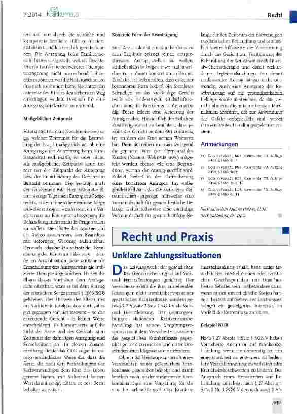 Vorschauseite 3: Eltern verweigern Fortsetzung einer Chemotherapie