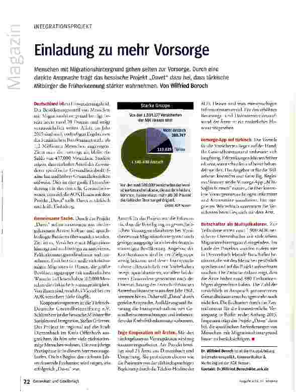 Vorschauseite 1: Einladung zu mehr Vorsorge
