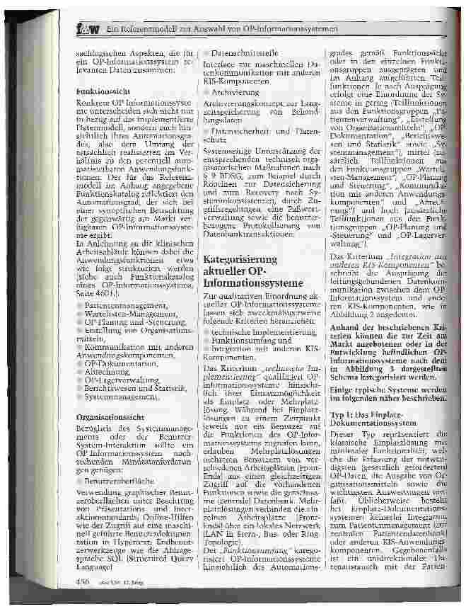 Vorschauseite 3: Ein Referenzmodell zur Auswahl von OP-Informationssystemen