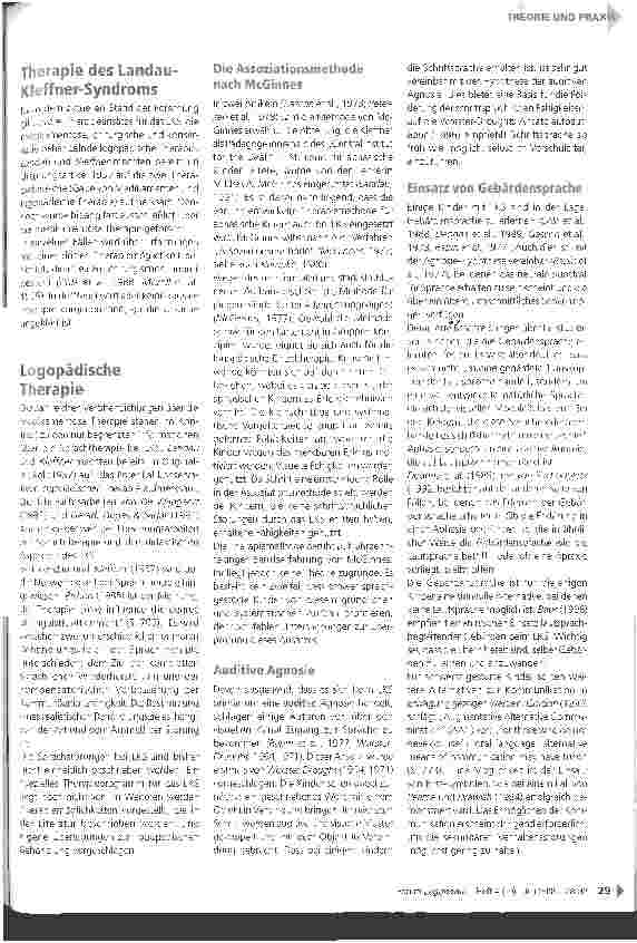 Vorschauseite 2: Logopädische Therapie des Landau-Kleff ner-Syndroms -ein Überblick