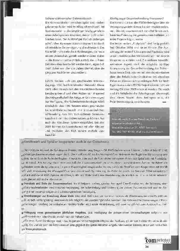 Vorschauseite 2: EDCM: Wenn Hausärzte, Zentrumsspital und Reha-Klniken kooperieren
