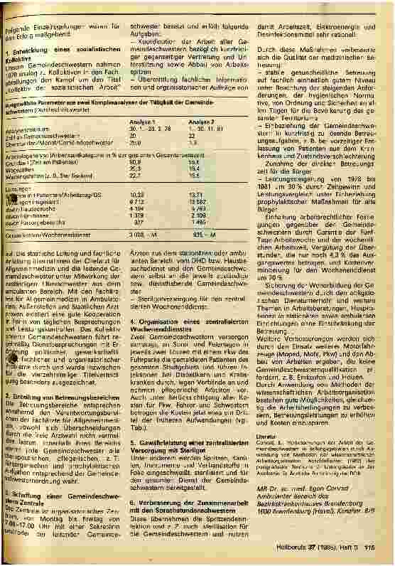 Vorschauseite 2: Organisation der Arbeit der Gemeindeschwester