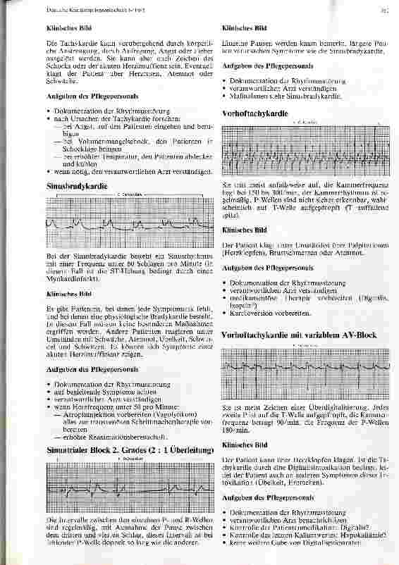 Vorschauseite 2: Die für das Pflegepersonal auf Intensivstationen relevanten Herzrhythmusstörungen