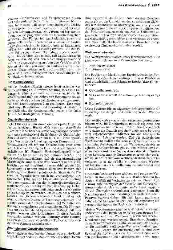 Vorschauseite 3: Stragegische Planung und BPflV 1995 Einführung in die strategische Planung