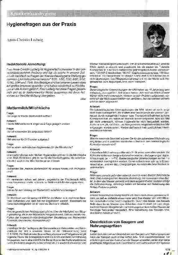 Vorschauseite 1: Hygienefragen aus der Praxis