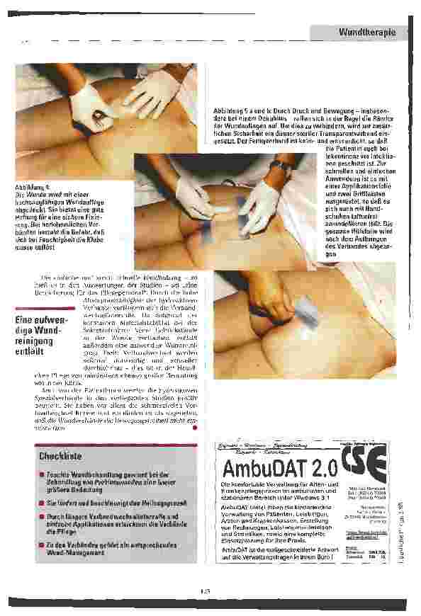 Vorschauseite 3: Milieustudien Therapieerfolge mit hydroaktiven Wundverbänden