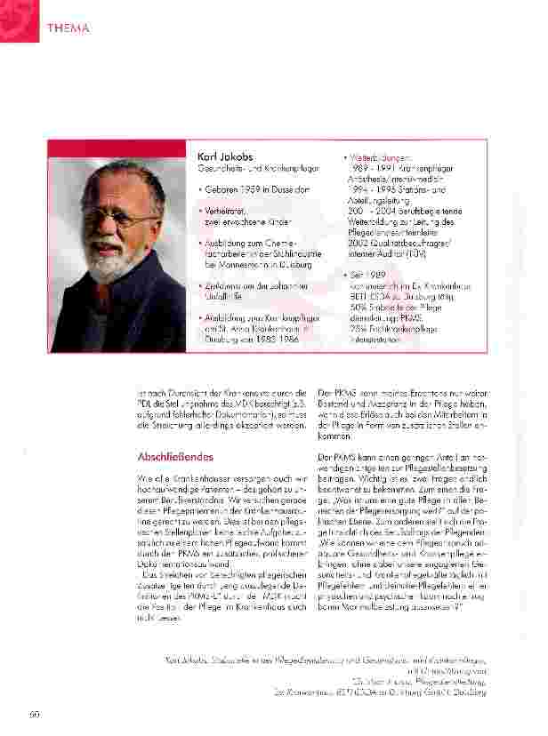 Vorschauseite 6: VERBESSERUNGDER PFLEGE-SITUATION? PKMS - der PflegeKomplexMaßnahmenScore