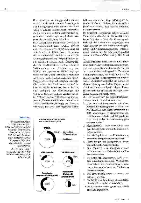 Vorschauseite 2: Generelles MRSA-Screening bei der Klinikaufnahme saniert Patienten und Finanzen