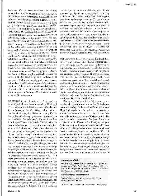 Vorschauseite 2: Kunsterleben als Demenz-Therapie