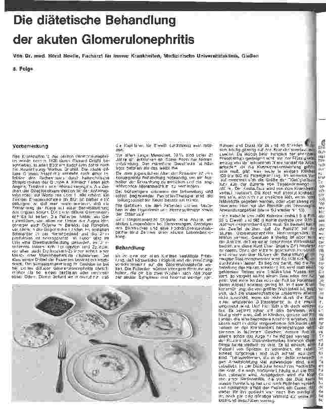 Vorschauseite 1: Die diätetische Behandlung der akuten Glomerulonephritis 8. Folge